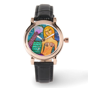Montre L'art Abstrait de la sirène à porter