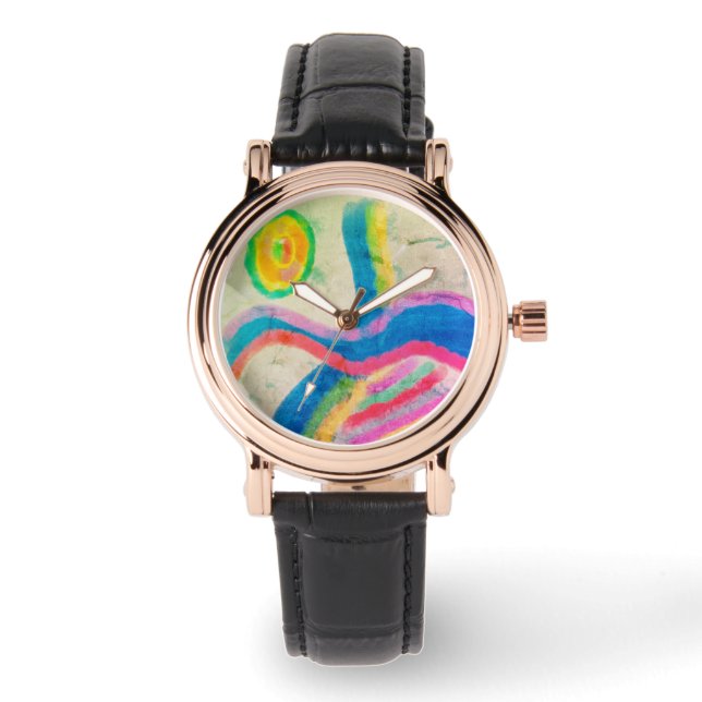 Montre L'art Abstrait funky à porter (Recto)