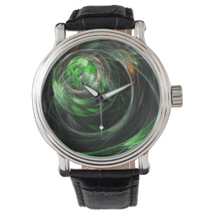 Montre L'art Abstrait vert du monde entier