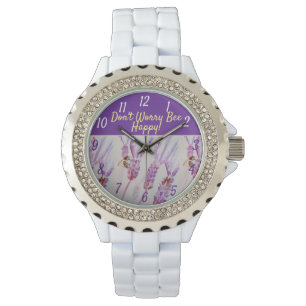Montre L'art floral violet de lavande ne vous inquiétez p