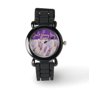 Montre L'art floral violet de lavande ne vous inquiétez p