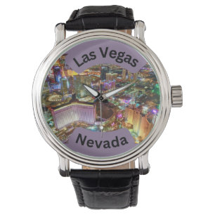 Montre Las Vegas la nuit avec néon lumières Nevada