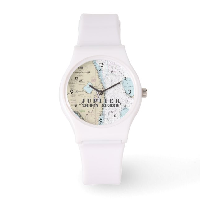 Montre Latitude et Longitude Sud Floride Nautique (Recto)