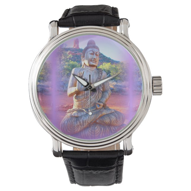 Montre lavande aura buddha (devant)