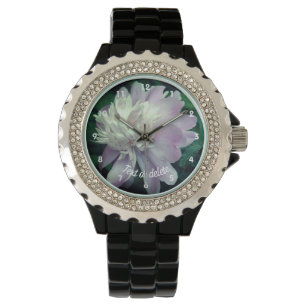 Montre Lavande Peony Fleur En Fleur Personnalisée