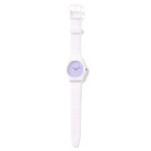 Montre Lavande Purple Script Moderne Fille Monogramme Nom (Sangle)