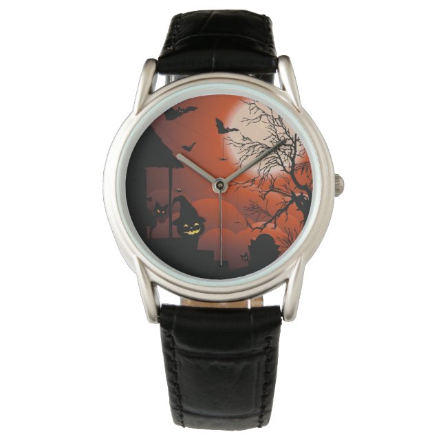 Montre Le cauchemar de la lune sanglante d'Halloween (devant)