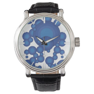 Montre Le cercle de style des années Blue 70