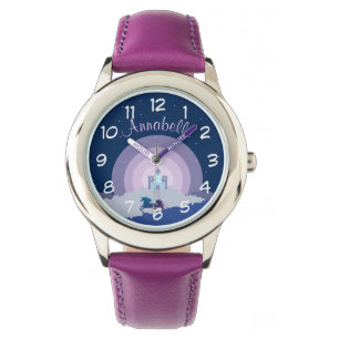 Montre Le Château de Fairytale et l'Unicorne personnalis