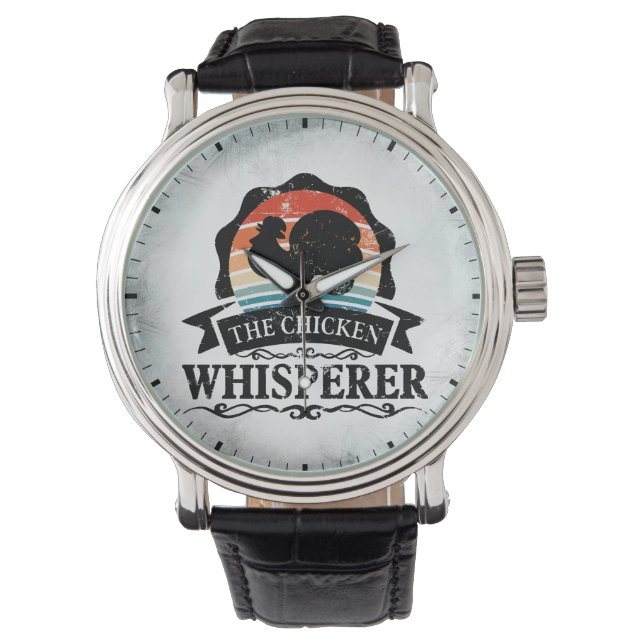 Montre Le Chuchoteur de Poulets Drôle (devant)