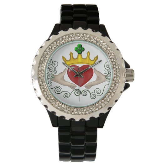 Montre Le Claddagh (couleur complète) (devant)