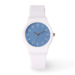 Montre Le DA Powdah bleu et blanc ęr et 10