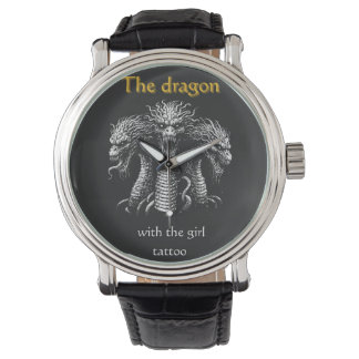 Montre Le Dragon avec la fille tatouage - Drôle sombre