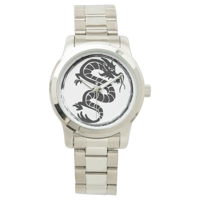 Montre Le dragon noir sur (devant)