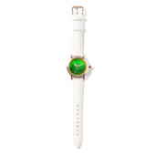 MONTRE LE JOUR DE ST PATRICK LE SHAMROCK VERT JEWEL EN PI (Sangle)