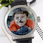 Montre Le meilleur père du monde de la photo personnalisé<br><div class="desc">Le meilleur papa ❤️. Surprenez votre père à l'occasion de son anniversaire, de sa Fête des pères ou de son Noël avec une montre photo personnalisée . Il peut maintenant emmener son enfant préféré avec lui partout où il va. Un must pour tous les papa ! DROIT D'AUTEUR © 2020...</div>