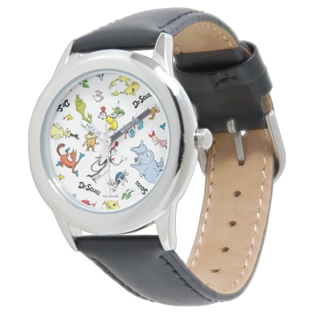 Montre Le monde de Dr Seuss Pattern (Incliné)