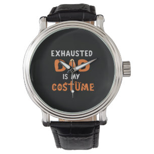 Montre Le père exhausté d'Halloween est My Costume Birthd