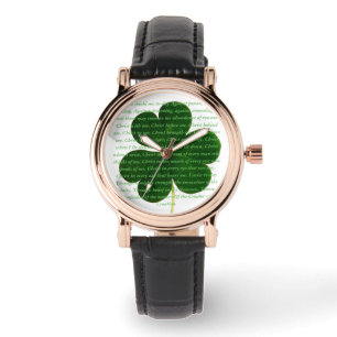 Montre Le poème irlandais St. Patrick Le Shamrock de cerf