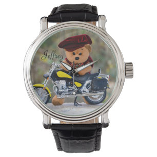 Montre Le Teddy du Biker - avec votre nom -
