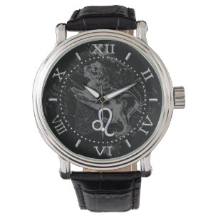 Montre Le zodiaque de Lion de style de chrome se