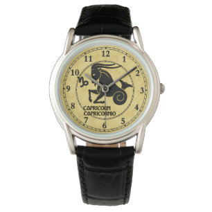 Montre Le zodiaque tout de Capricorne dactylographie les