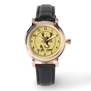 Montre Le zodiaque tout de Scorpion dactylographie les