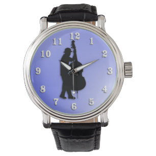 Montre Lecteur Basse Bleu Chiffres blancs