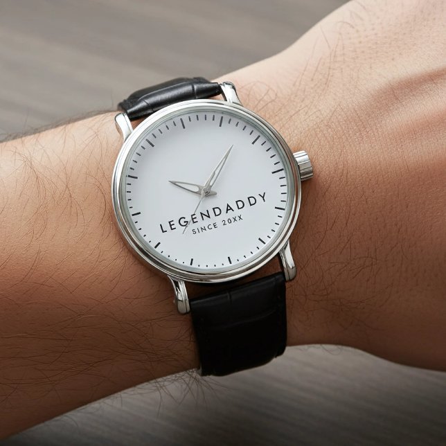Montre Legendaddy pour légendaire papas élégant minimalis (personalized legendaddy watch for dads)
