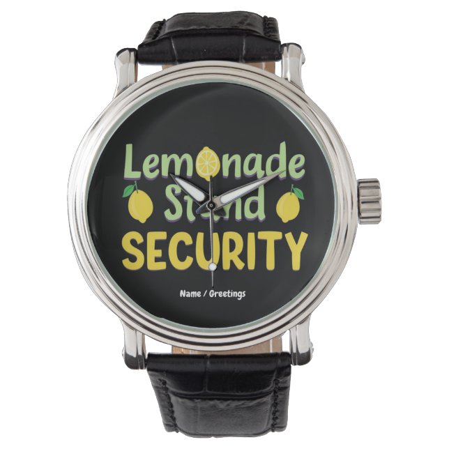 Montre Lemonade Stand Security Funny Summer Citrus CEO  (devant)