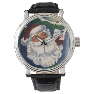 Montre les années 50 Retro Jolly Santa Claus, Noël Vintag
