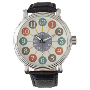 Montre les années 50 Retro Starburst atomique moderne du