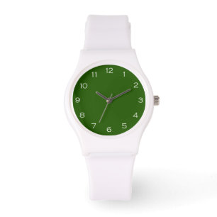 Montre Les chiffres blancs sur les femmes vertes peuvent