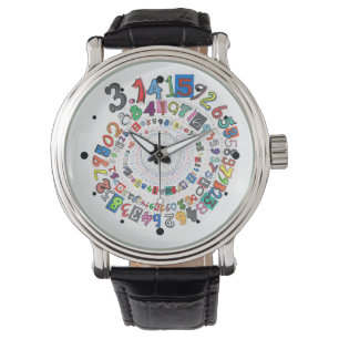 Montre Les chiffres de pi forment une spirale colorée