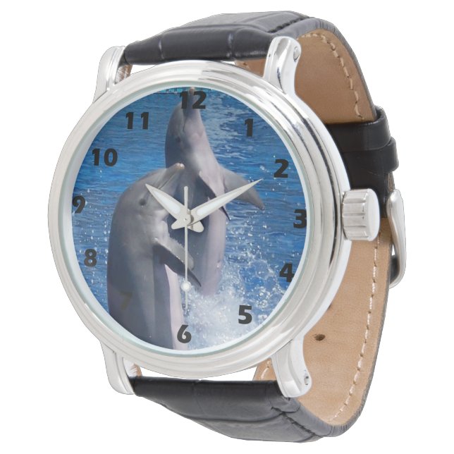 Montre Les dauphins photographiques de la faune (Incliné)