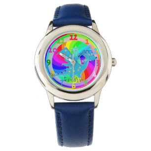 Montre Les enfants bleus de dragon observent le nom fait