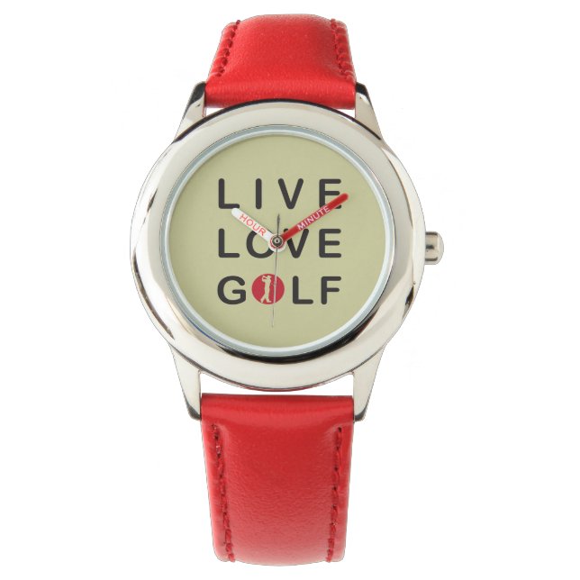Montre Les enfants vivent amoureux du golf. (devant)