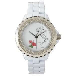Montre *~* Les femmes italiennes Carte des chemins Roses