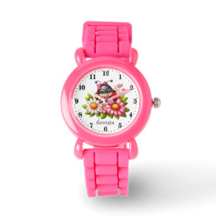 Montre Les filles mignonnes amateurs de coccinelle ajoute