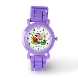 Montre Les filles mignonnes amateurs de coccinelle ajoute