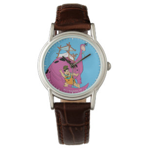 Montre Les Flintstones Fred glissant en bas de la queue