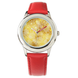 Montre Les flocons de neige en or