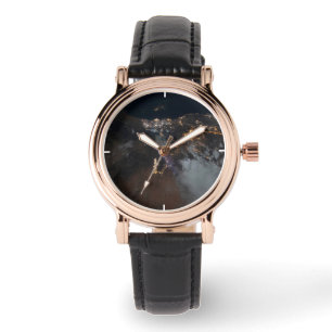 Montre Les Lumières De La Ville De Jazan Et De Ses Banlie