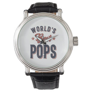 Montre Les meilleurs pop du monde Cadeau Père Grand-Pèr