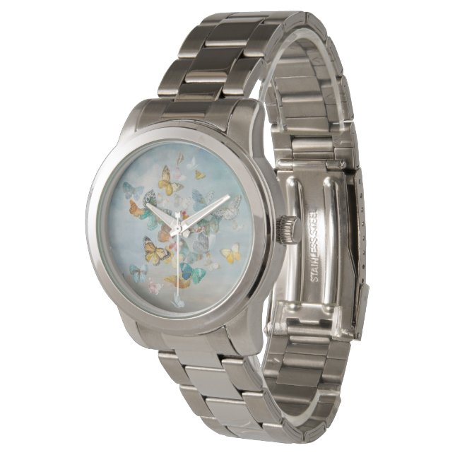 Montre Les papillons dans les nuages (Incliné)