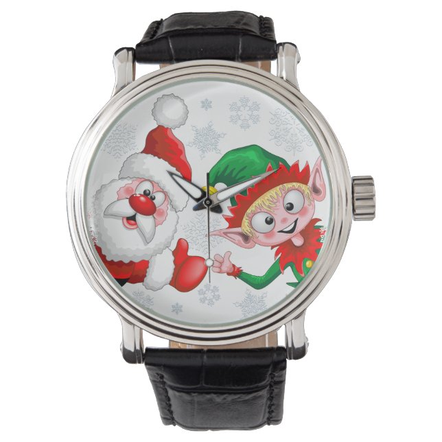 Montre Les personnages de Noël de père Noël et Elf (devant)
