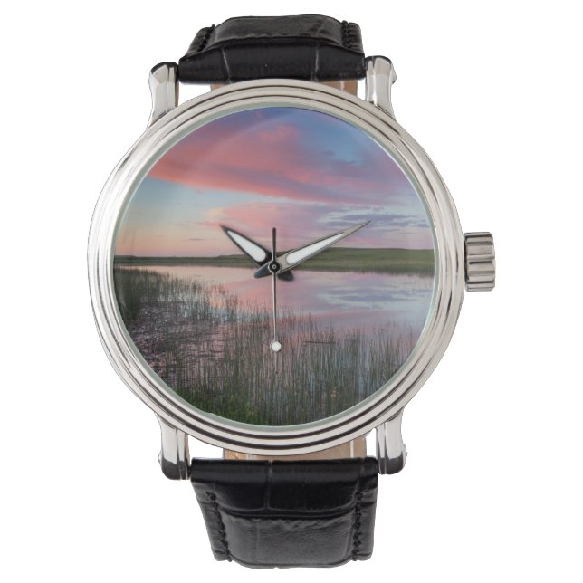 Montre L'étang Des Prairies Reflète Des Nuages De Lever D (devant)