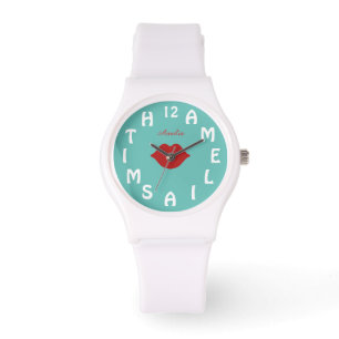 Montre LETTRE BLANCHE PERSONNALISÉE COMPOSER Turquoises L