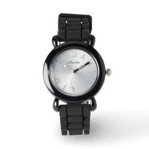 Montre Lettre blanche personnalisée Dial métal dégradé