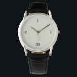Montre Lettre de TIME<br><div class="desc">Les lettres du mot temps marquent les heures 12,  3,  6 et 9 dans ce design moderne minimal.</div>